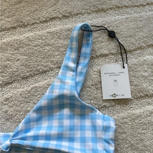 BRAND NEW Skatie Blue and White Gingham Bikini Set - Picture 2 of 7